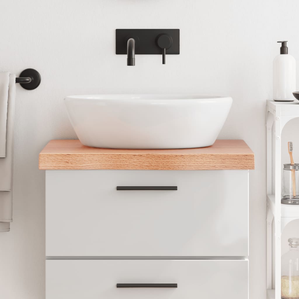 List vidaxl washbasin 60x50x (2-6) cm ošetřené z masivního dřeva světle hnědá