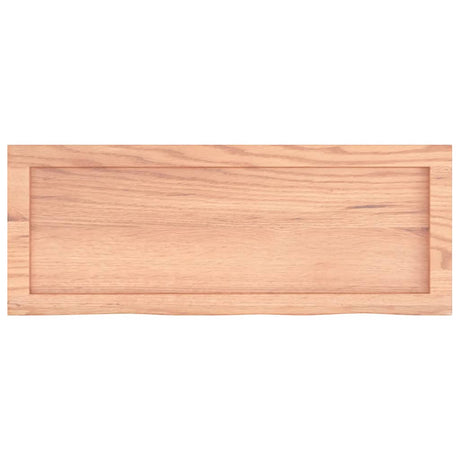 Vidaxl wastafelblad 80x30x(2-6) cm behandeld massief hout lichtbruin