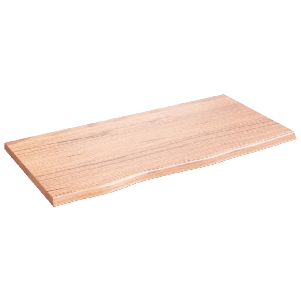 Tabla de barra de lavado de Vidaxl 80x40x2 Mada maciza tratada marrón claro