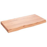 Vidaxl wastafelblad 80x40x(2-6) cm behandeld massief hout lichtbruin