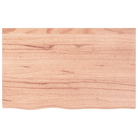 Vidaxl wastafelblad 80x50x(2-4) cm behandeld massief hout lichtbruin