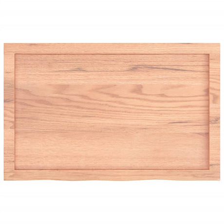 Vidaxl wastafelblad 80x50x(2-4) cm behandeld massief hout lichtbruin