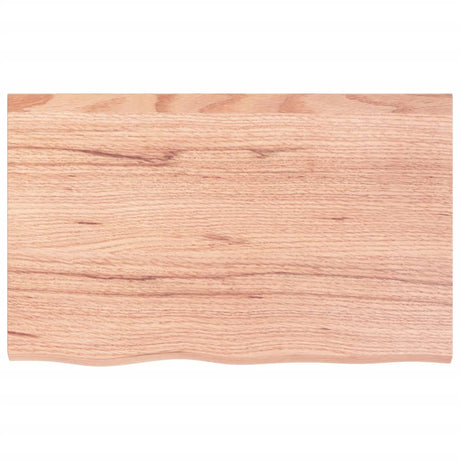 Vidaxl wastafelblad 80x50x(2-6) cm behandeld massief hout lichtbruin