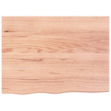 Vidaxl wastafelblad 80x60x(2-4) cm behandeld massief hout lichtbruin