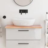 Vidaxl Washbasin Tabella 80x60x (2-4) cm Trattato in legno massiccio marrone chiaro