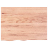 Vidaxl wastafelblad 80x60x(2-6) cm behandeld massief hout lichtbruin