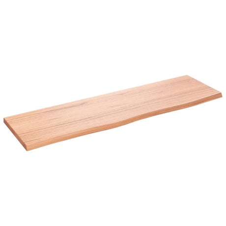 Vidaxl wastafelblad 100x30x2 cm behandeld massief hout lichtbruin