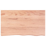 Vidaxl wastafelblad 100x60x(2-4) cm behandeld massief hout lichtbruin