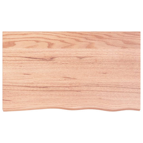 Vidaxl wastafelblad 100x60x(2-4) cm behandeld massief hout lichtbruin