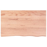 Vidaxl wastafelblad 100x60x(2-6) cm behandeld massief hout lichtbruin