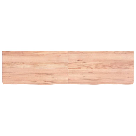 Vidaxl wastafelblad 120x30x(2-4) cm behandeld massief hout lichtbruin