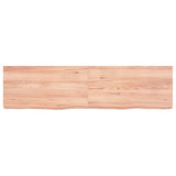 Vidaxl wastafelblad 120x30x(2-6) cm behandeld massief hout lichtbruin