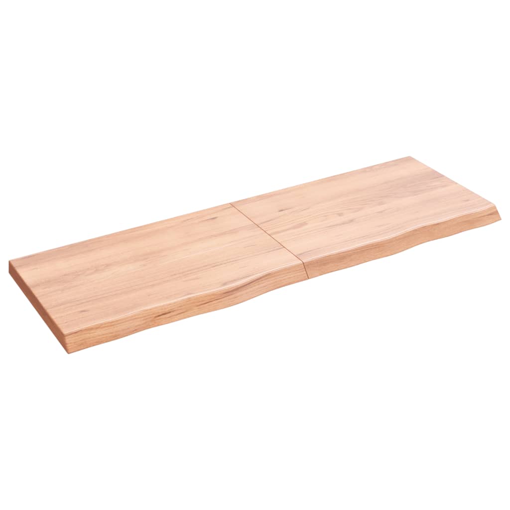 VIDAXL SCHEDA DI BASHBASIN 120X40X (2-4) CM Trattato in legno massiccio marrone chiaro