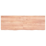Vidaxl wastafelblad 120x40x(2-6) cm behandeld massief hout lichtbruin