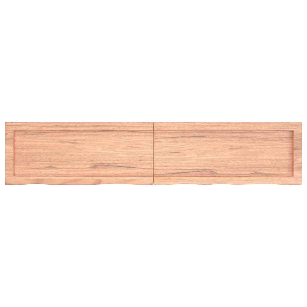 Vidaxl wastafelblad 140x30x(2-4) cm behandeld massief hout lichtbruin