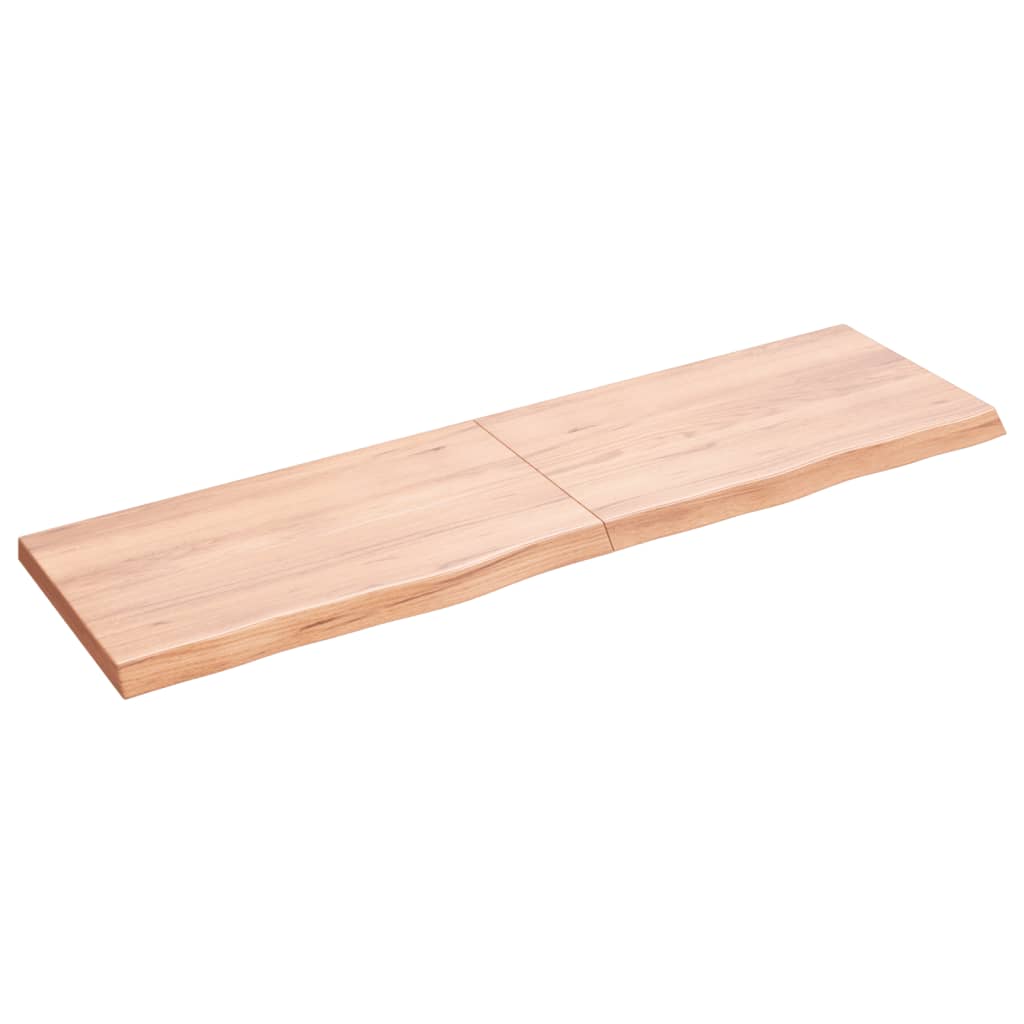 Vidaxl Washbasin Sheet 140x40x (2-4) CM Madera sólida tratada marrón claro