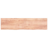 Vidaxl wastafelblad 200x50x(2-6) cm behandeld massief hout lichtbruin
