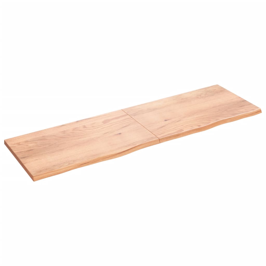 Vidaxl Washbasin Sheet 200x60x (2-4) CM Madera sólida tratada marrón claro