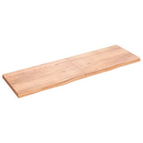 Vidaxl wastafelblad 200x60x(2-6) cm behandeld massief hout lichtbruin