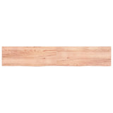 Vidaxl wastafelblad 220x40x(2-4) cm behandeld massief hout lichtbruin