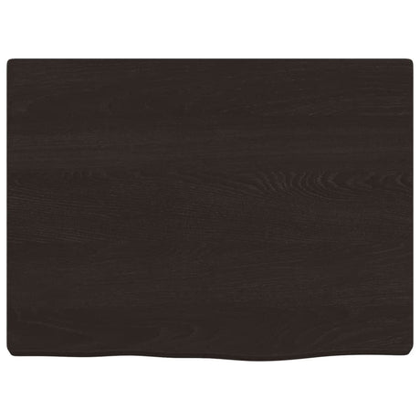 Vidaxl wastafelblad 40x30x2 cm behandeld massief hout donkerbruin