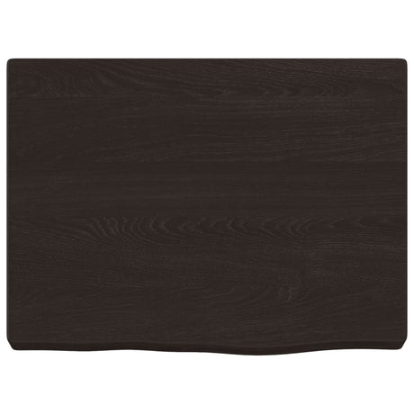 Vidaxl wastafelblad 40x30x(2-4) cm behandeld massief hout donkerbruin