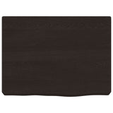 Vidaxl wastafelblad 40x30x(2-6) cm behandeld massief hout donkerbruin