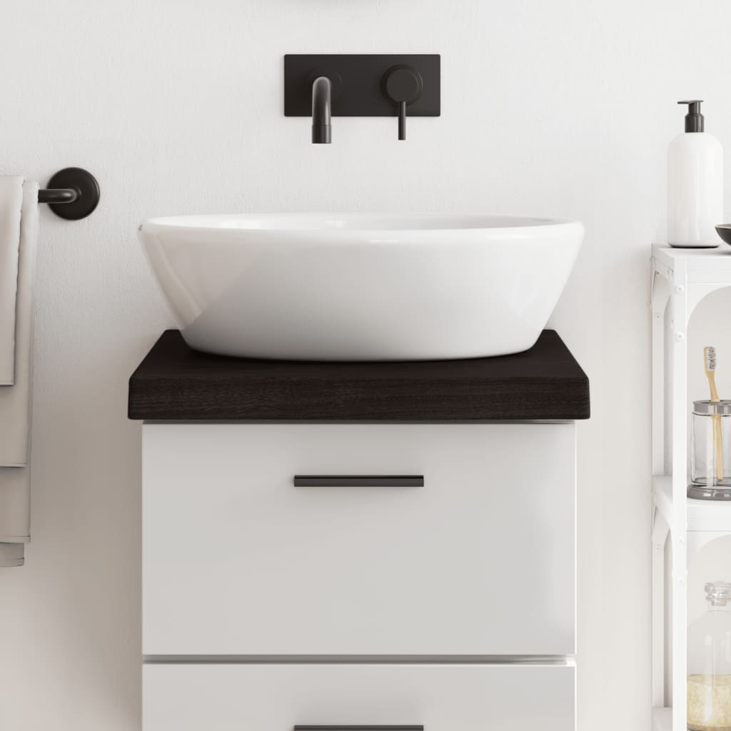 Vidaxl Wash-basin Tabell 40x60x (2-6) cm behandlat massivt trä mörkbrunt