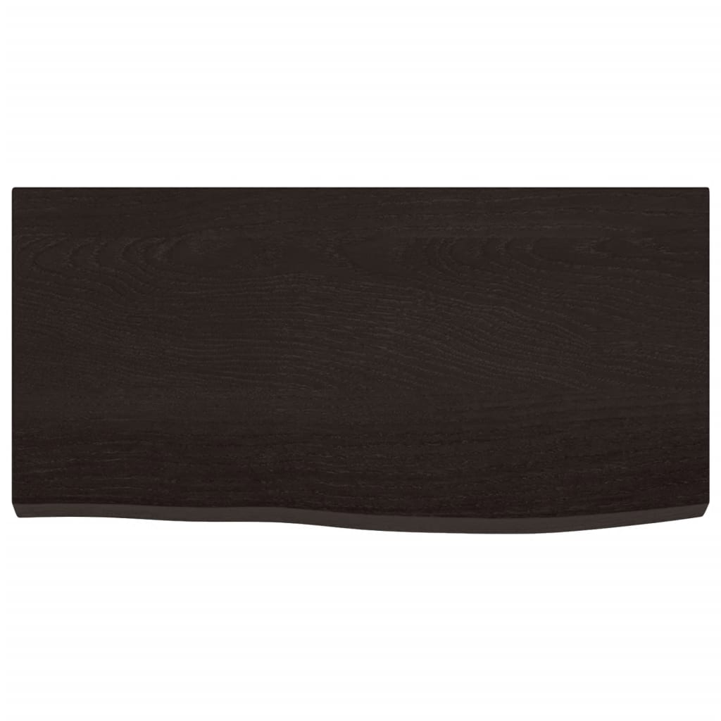 Vidaxl Washbasin Hoja 60x30x (2-4) CM Mada maciza tratada marrón oscuro