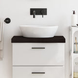 Vidaxl Washbasin Sheet 60x30x (2-6) cm behandlet massivt tre mørkebrunt