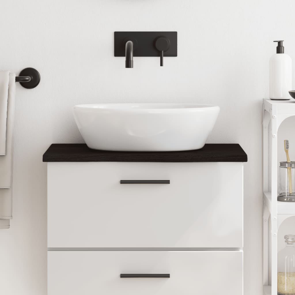 Vidaxl Washbasin Sheet 60x40x2 cm behandlet solid træ mørkebrun