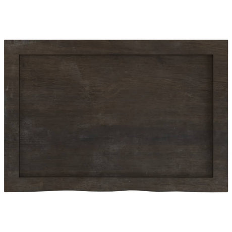 Vidaxl wastafelblad 60x40x(2-4) cm behandeld massief hout donkerbruin
