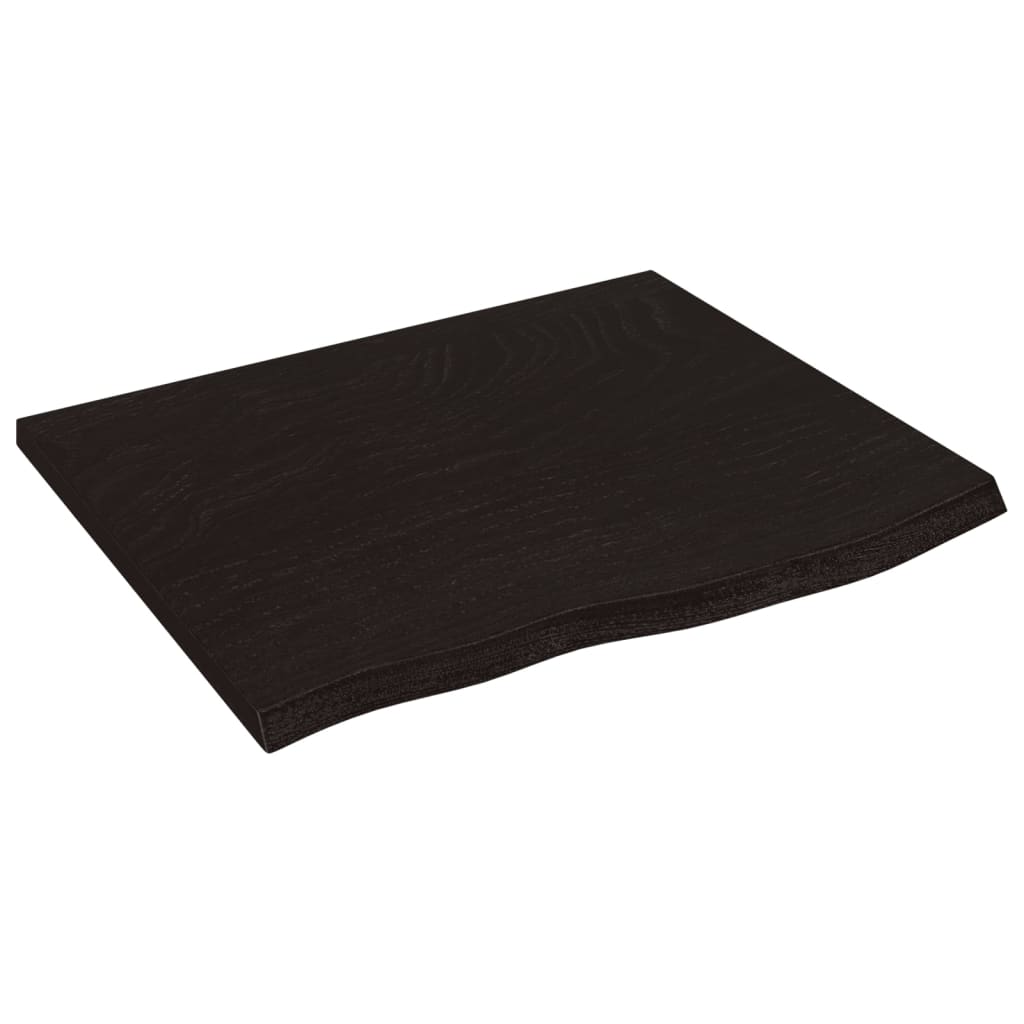 Vidaxl Washbasin Sheet 60x50x2 Cm de madera maciza tratada marrón oscuro