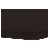 Vidaxl Washbasin Sheet 60x50x (2-4) CM Mada maciza tratada marrón oscuro