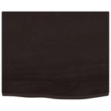 Vidaxl Washbasin Sheet 60x50x (2-6) CM Mada sólida tratada marrón oscuro