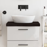 Vidaxl Washbasin Sheet 60x50x (2-6) CM Mada sólida tratada marrón oscuro