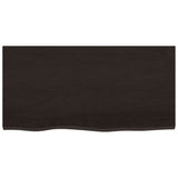 Vidaxl wastafelblad 80x40x2 cm behandeld massief hout donkerbruin