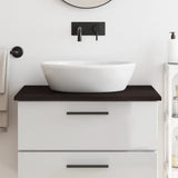 Vidaxl Washbasin Tabell 80x50x2 cm behandlet massivt tre mørkebrunt