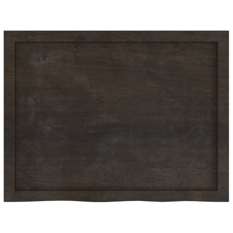 Vidaxl wastafelblad 80x60x(2-4) cm behandeld massief hout donkerbruin