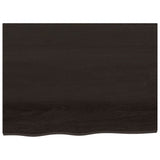 Vidaxl wastafelblad 80x60x(2-6) cm behandeld massief hout donkerbruin