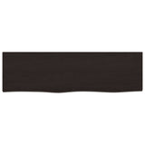Vidaxl wastafelblad 100x30x(2-4) cm behandeld massief hout donkerbruin