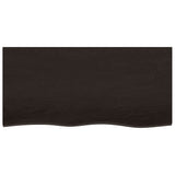 Vidaxl wastafelblad 100x50x2 cm behandeld massief hout donkerbruin