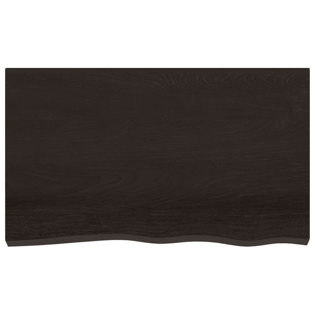 Vidaxl Washbasin Tabla 100x60x (2-4) CM Mada maciza tratada marrón oscuro