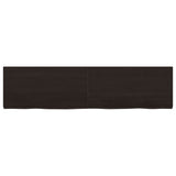 Vidaxl wastafelblad 120x30x(2-4) cm behandeld massief hout donkerbruin