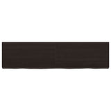 Vidaxl wastafelblad 120x30x(2-6) cm behandeld massief hout donkerbruin