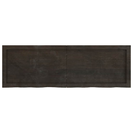 Vidaxl wastafelblad 120x40x(2-6) cm behandeld massief hout donkerbruin