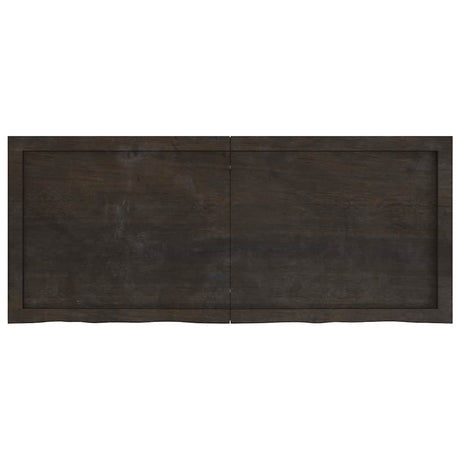 Vidaxl wastafelblad 120x50x(2-6) cm behandeld massief hout donkerbruin