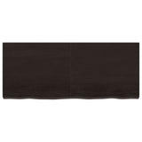 Vidaxl Washbasin Sheet 120x50x (2-6) CM Mada maciza tratada marrón oscuro