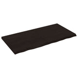 Vidaxl Washbasin Sheet 120x60x (2-4) CM Mada maciza tratada marrón oscuro