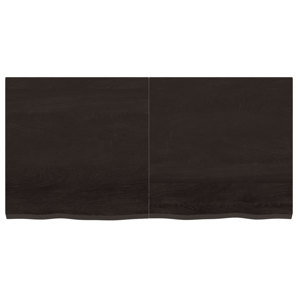 Vidaxl Washbasin Sheet 120x60x (2-4) cm Trattato in legno massiccio marrone scuro